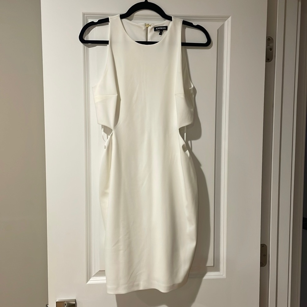 Express White Cut Out Dress
